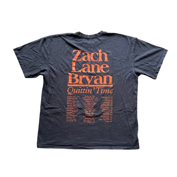 2024 Zach Bryan 'Quittin Time' Black Tour Shirt Mens Size XL Country Music - Picture 2 of 8